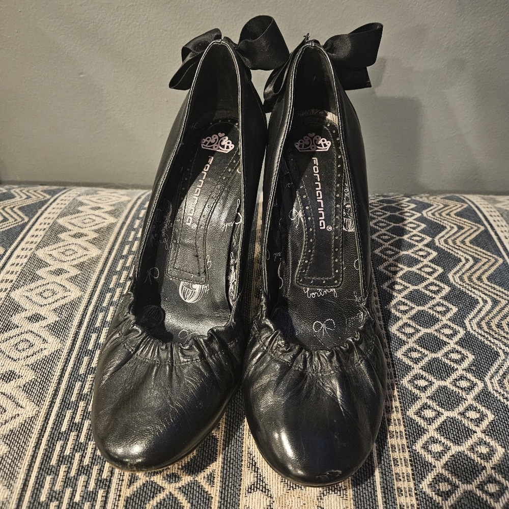Fornarina Black Bow Pumps